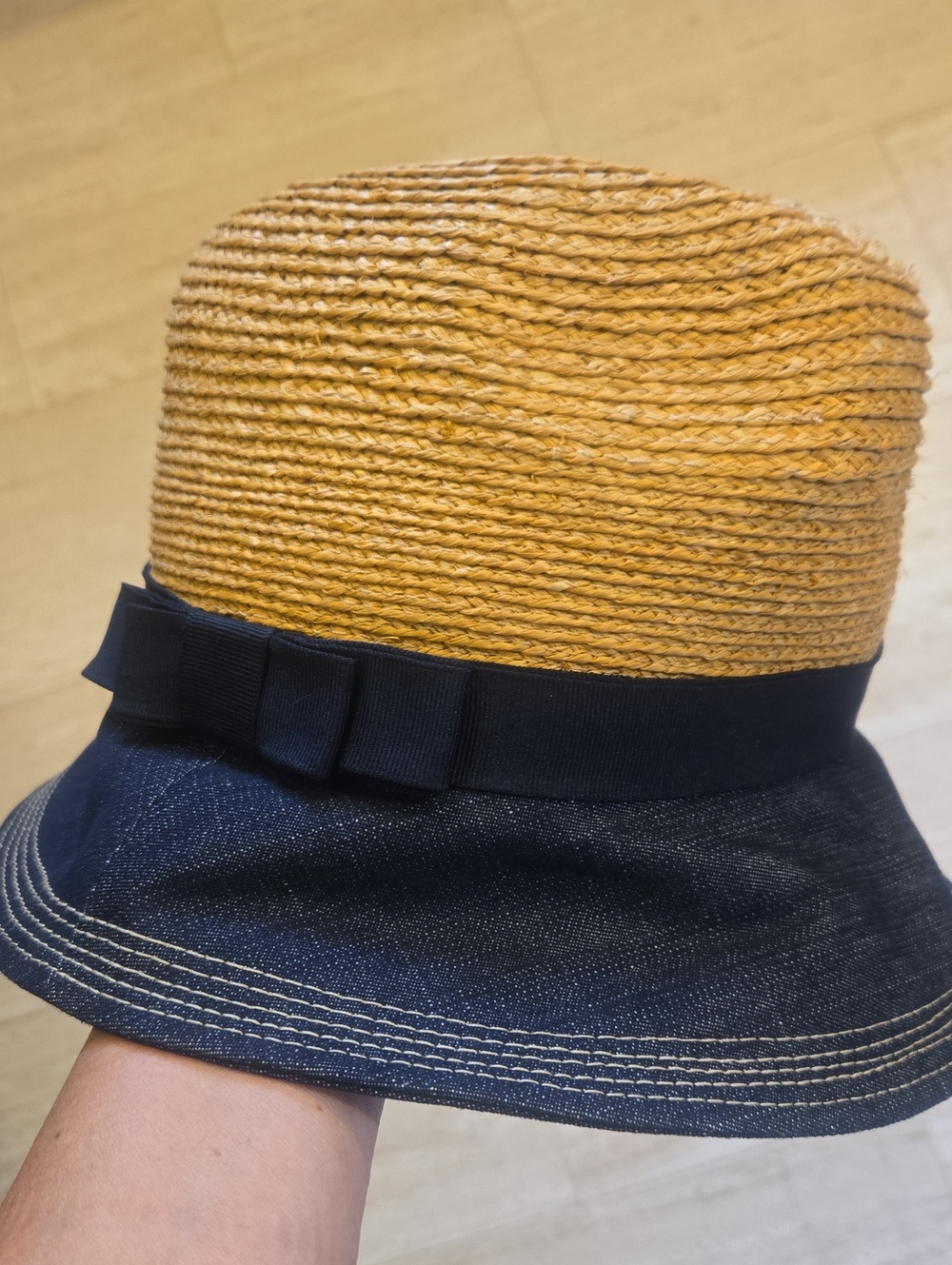 Flora Bella Sun Hat with Denim Accent